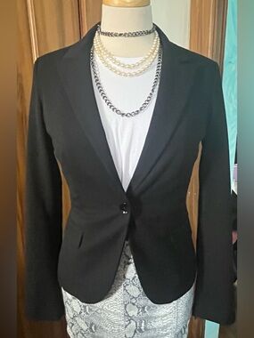 Express Classic Black Women's Single-Button Blazer size 4